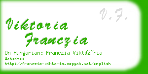 viktoria franczia business card